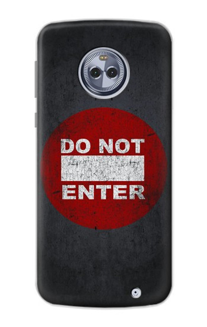 S3683 立入禁止 Do Not Enter Motorola Moto X4 バックケース、フリップケース・カバー