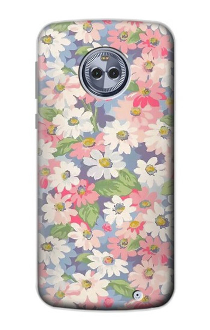 S3688 花の花のアートパターン Floral Flower Art Pattern Motorola Moto X4 バックケース、フリップケース・カバー