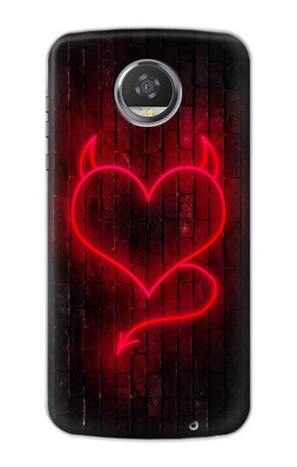 S3682 デビルハート Devil Heart Motorola Moto Z2 Play, Z2 Force バックケース、フリップケース・カバー