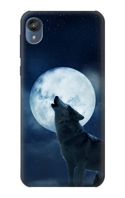 S3693 グリムホワイトウルフ満月 Grim White Wolf Full Moon Motorola Moto E6, Moto E (6th Gen) バックケース、フリップケース・カバー