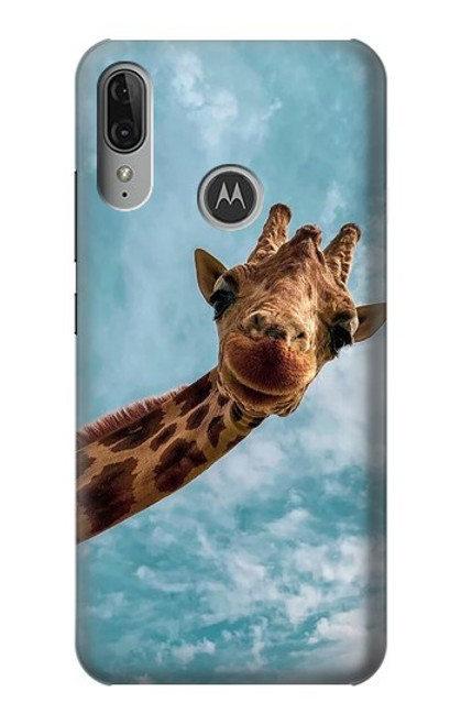 S3680 かわいいスマイルキリン Cute Smile Giraffe Motorola Moto E6 Plus, Moto E6s バックケース、フリップケース・カバー