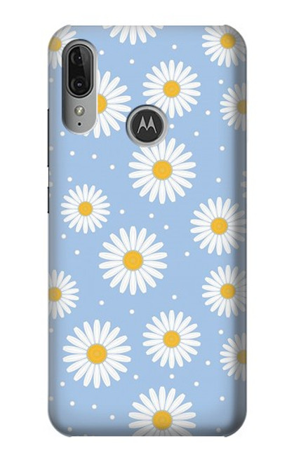 S3681 デイジーの花のパターン Daisy Flowers Pattern Motorola Moto E6 Plus, Moto E6s バックケース、フリップケース・カバー