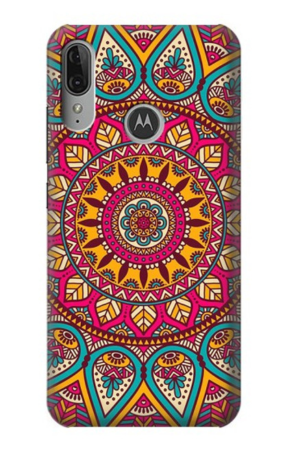 S3694 ヒッピーアートパターン Hippie Art Pattern Motorola Moto E6 Plus, Moto E6s バックケース、フリップケース・カバー