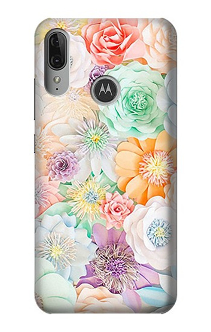 S3705 パステルフローラルフラワー Pastel Floral Flower Motorola Moto E6 Plus, Moto E6s バックケース、フリップケース・カバー