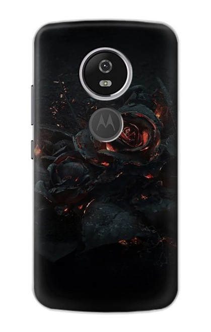 S3672 バーンドローズ Burned Rose Motorola Moto E5 Plus バックケース、フリップケース・カバー