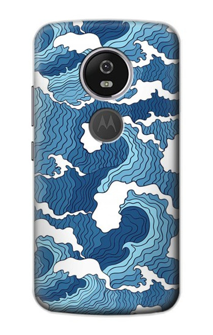 S3751 波のパターン Wave Pattern Motorola Moto E5 Plus バックケース、フリップケース・カバー