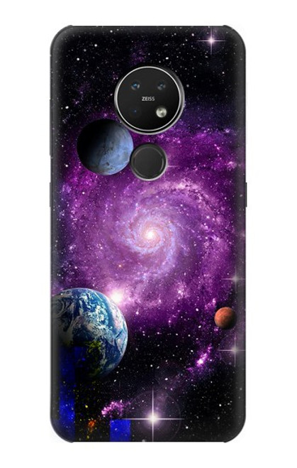 S3689 銀河宇宙惑星 Galaxy Outer Space Planet Nokia 7.2 バックケース、フリップケース・カバー