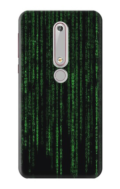 S3668 バイナリコード Binary Code Nokia 6.1, Nokia 6 2018 バックケース、フリップケース・カバー