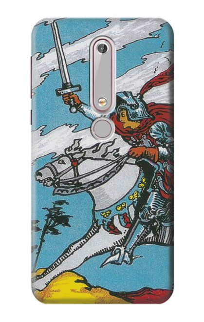 S3731 タロットカード剣の騎士 Tarot Card Knight of Swords Nokia 6.1, Nokia 6 2018 バックケース、フリップケース・カバー