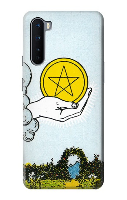 S3722 タロットカードペンタクルコインのエース Tarot Card Ace of Pentacles Coins OnePlus Nord バックケース、フリップケース・カバー