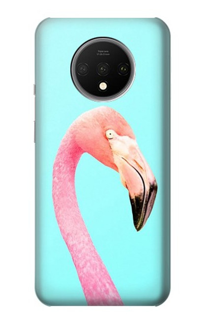 S3708 ピンクのフラミンゴ Pink Flamingo OnePlus 7T バックケース、フリップケース・カバー