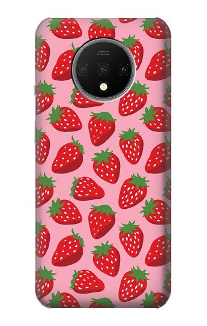 S3719 いちご柄 Strawberry Pattern OnePlus 7T バックケース、フリップケース・カバー