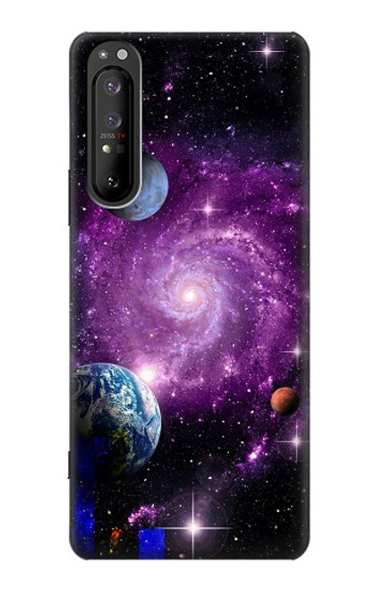 S3689 銀河宇宙惑星 Galaxy Outer Space Planet Sony Xperia 1 II バックケース、フリップケース・カバー