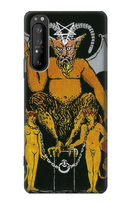 S3740 タロットカード悪魔 Tarot Card The Devil Sony Xperia 1 II バックケース、フリップケース・カバー