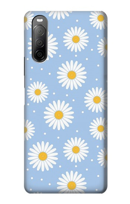 S3681 デイジーの花のパターン Daisy Flowers Pattern Sony Xperia 10 II バックケース、フリップケース・カバー