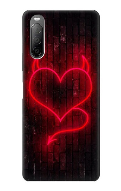 S3682 デビルハート Devil Heart Sony Xperia 10 II バックケース、フリップケース・カバー