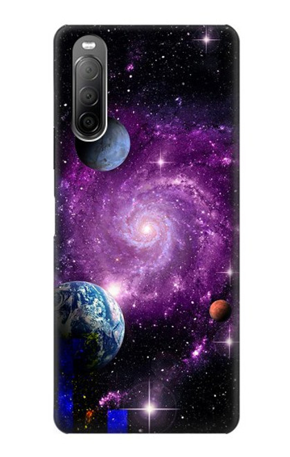 S3689 銀河宇宙惑星 Galaxy Outer Space Planet Sony Xperia 10 II バックケース、フリップケース・カバー