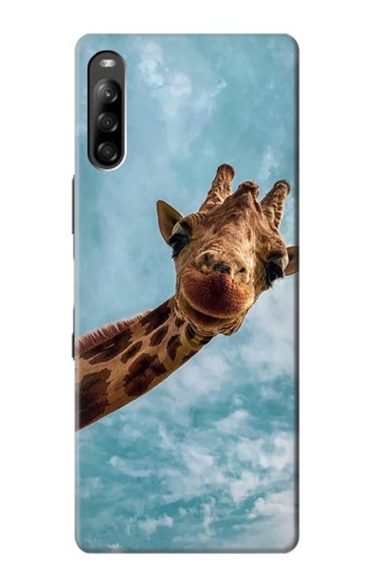 S3680 かわいいスマイルキリン Cute Smile Giraffe Sony Xperia L4 バックケース、フリップケース・カバー