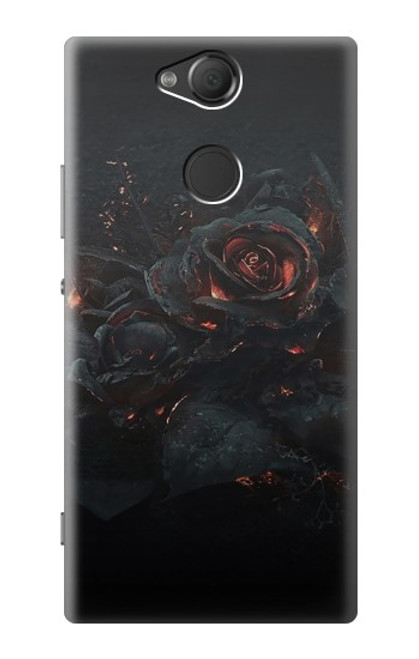 S3672 バーンドローズ Burned Rose Sony Xperia XA2 バックケース、フリップケース・カバー