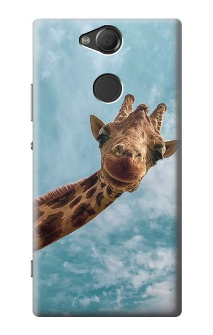 S3680 かわいいスマイルキリン Cute Smile Giraffe Sony Xperia XA2 バックケース、フリップケース・カバー