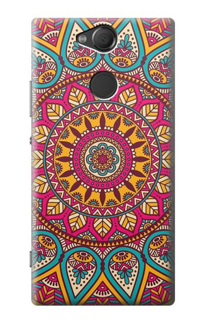 S3694 ヒッピーアートパターン Hippie Art Pattern Sony Xperia XA2 バックケース、フリップケース・カバー