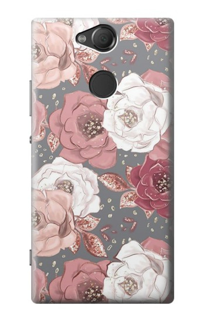 S3716 バラの花柄 Rose Floral Pattern Sony Xperia XA2 バックケース、フリップケース・カバー
