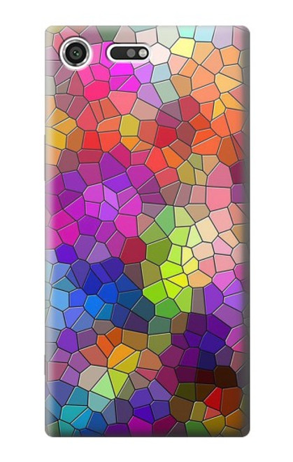 S3677 カラフルなレンガのモザイク Colorful Brick Mosaics Sony Xperia XZ Premium バックケース、フリップケース・カバー