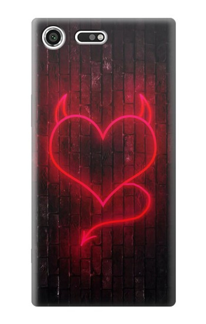 S3682 デビルハート Devil Heart Sony Xperia XZ Premium バックケース、フリップケース・カバー