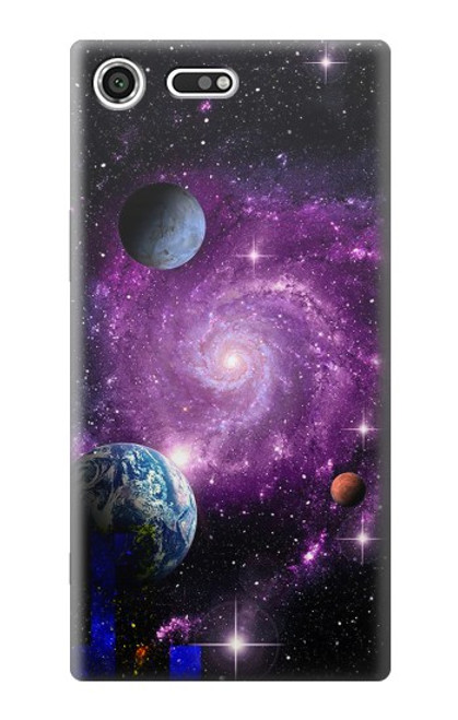 S3689 銀河宇宙惑星 Galaxy Outer Space Planet Sony Xperia XZ Premium バックケース、フリップケース・カバー