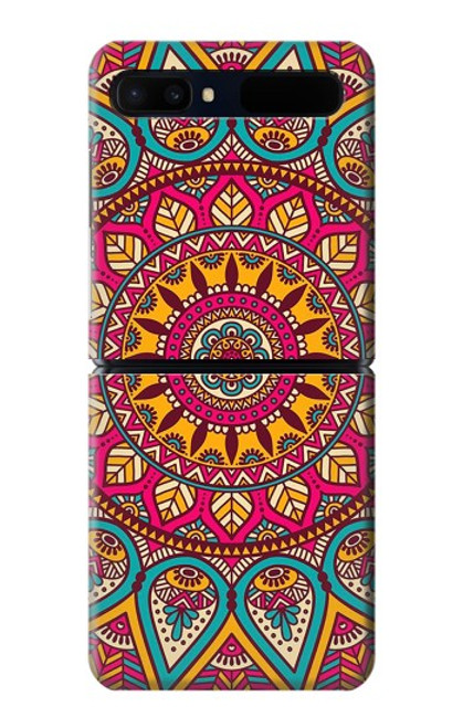 S3694 ヒッピーアートパターン Hippie Art Pattern Samsung Galaxy Z Flip 5G バックケース、フリップケース・カバー