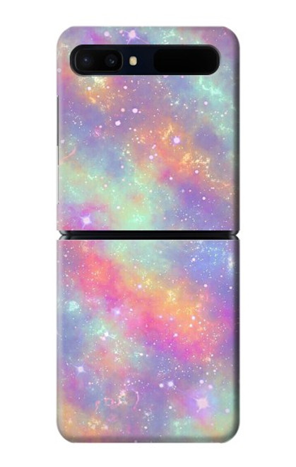S3706 パステルレインボーギャラクシーピンクスカイ Pastel Rainbow Galaxy Pink Sky Samsung Galaxy Z Flip 5G バックケース、フリップケース・カバー