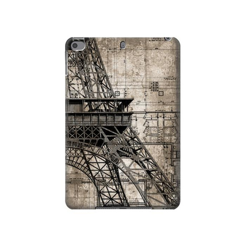 S3416 エッフェル塔の設計図 Eiffel Tower Blueprint iPad mini 4, iPad mini 5, iPad mini 5 (2019) タブレットケース