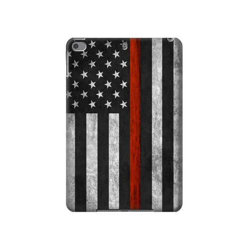 S3472 消防士細い赤線旗 Firefighter Thin Red Line Flag iPad mini 4, iPad mini 5, iPad mini 5 (2019) タブレットケース