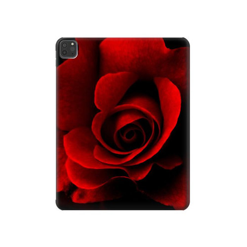 S2898 赤いバラ Red Rose iPad Pro 11 (2021,2020,2018, 3rd, 2nd, 1st) タブレットケース