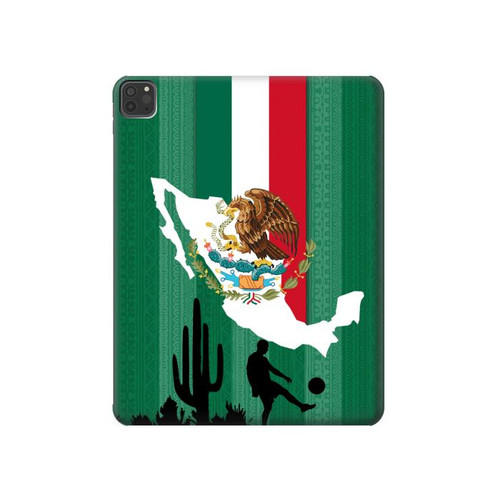 S2994 メキシコサッカー Mexico Football Soccer Map Flag iPad Pro 11 (2021,2020,2018, 3rd, 2nd, 1st) タブレットケース