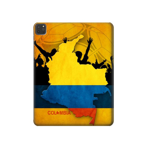 S2996 コロンビアサッカー Colombia Football Soccer Map Flag iPad Pro 11 (2021,2020,2018, 3rd, 2nd, 1st) タブレットケース