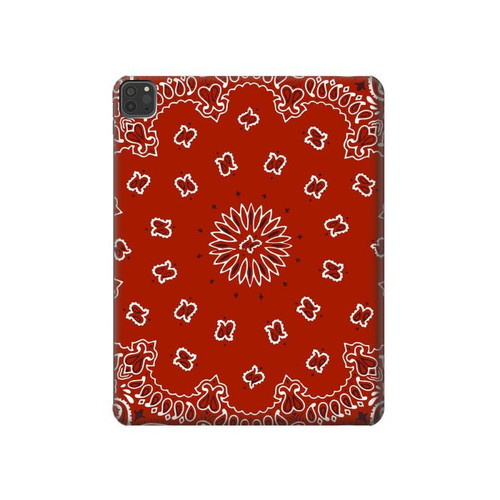 S3355 赤バンダナパターン Bandana Red Pattern iPad Pro 11 (2021,2020,2018, 3rd, 2nd, 1st) タブレットケース