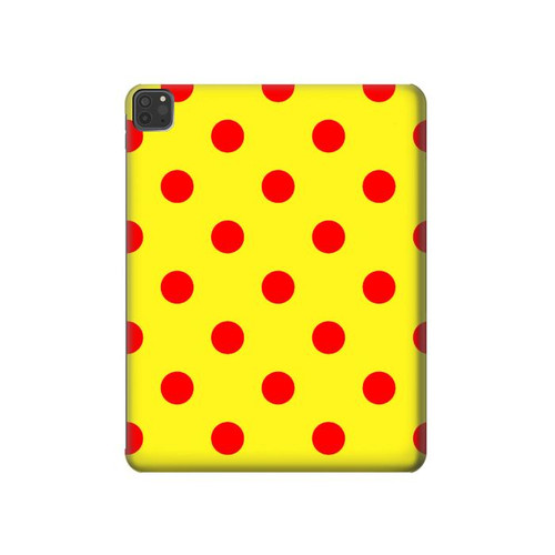 S3526 赤い水玉 Red Spot Polka Dot iPad Pro 11 (2021,2020,2018, 3rd, 2nd, 1st) タブレットケース