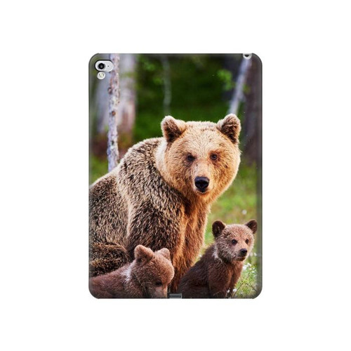 S3558 くまの家族 Bear Family iPad Pro 12.9 (2015,2017) タブレットケース