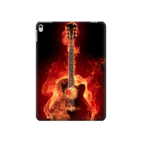S0415 火ギター Fire Guitar Burn iPad 9.7 (2017,2018), iPad 6, iPad 5 タブレットケース