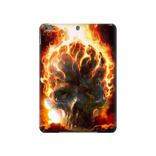 S0863 地獄火スカル Hell Fire Skull iPad Pro 10.5, iPad Air (2019, 3rd) タブレットケース