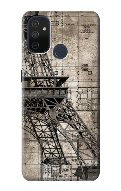 S3416 エッフェル塔の設計図 Eiffel Tower Blueprint OnePlus Nord N100 バックケース、フリップケース・カバー