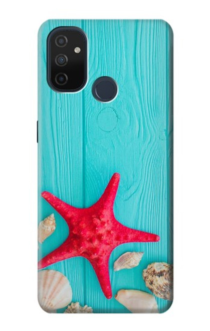 S3428 アクア 海星 貝 Aqua Wood Starfish Shell OnePlus Nord N100 バックケース、フリップケース・カバー