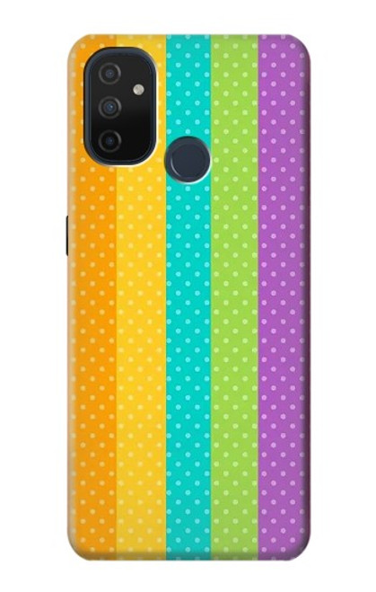 S3678 カラフルなレインボーバーティカル Colorful Rainbow Vertical OnePlus Nord N100 バックケース、フリップケース・カバー