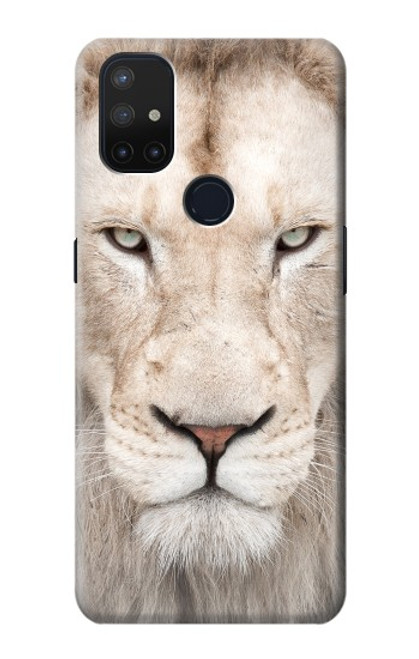 S2399 ホワイトライオンの顔 White Lion Face OnePlus Nord N10 5G バックケース、フリップケース・カバー