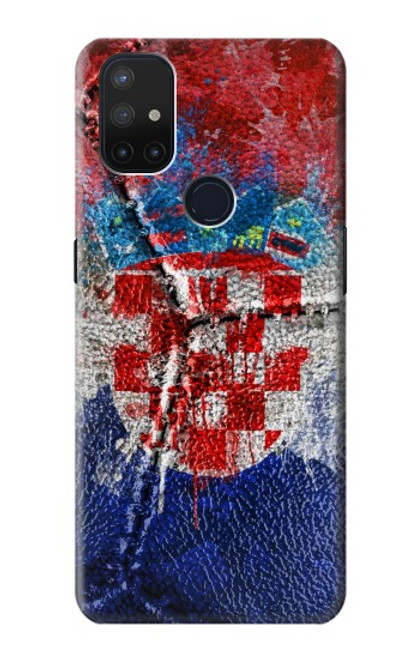 S3313 クロアチアflag Vintage Football Graphic Croatia Flag Vintage Football Graphic OnePlus Nord N10 5G バックケース、フリップケース・カバー