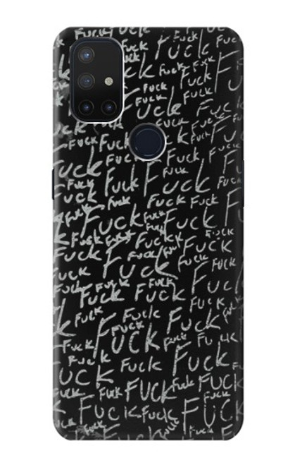 S3478 面白い言葉黒板 Funny Words Blackboard OnePlus Nord N10 5G バックケース、フリップケース・カバー