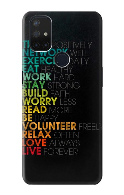 S3523 ポジティブな言葉 Think Positive Words Quotes OnePlus Nord N10 5G バックケース、フリップケース・カバー