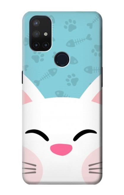 S3542 かわいい猫漫画 Cute Cat Cartoon OnePlus Nord N10 5G バックケース、フリップケース・カバー