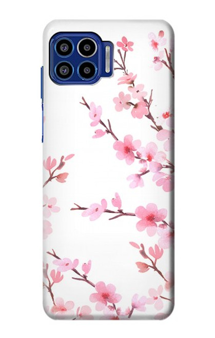 S3707 ピンクの桜の春の花 Pink Cherry Blossom Spring Flower Motorola One 5G バックケース、フリップケース・カバー
